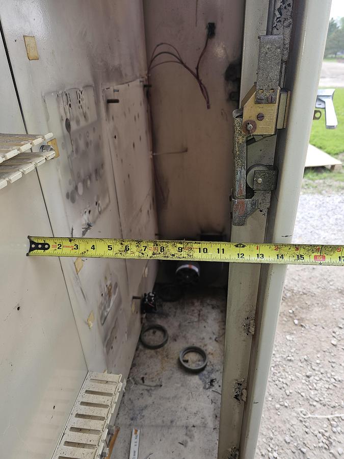 Used 72" x 16" Twin Door Heavy Duty Electrical Control Enclosure Cabinet 