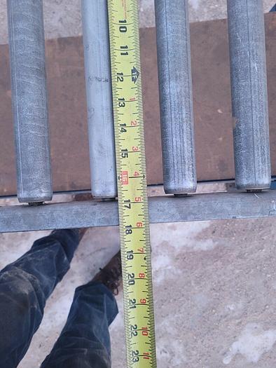 Used 66'' x 18'' Wide Gravity Feed Steel Roller Conveyor 1 3/4'' Dia. Rollers