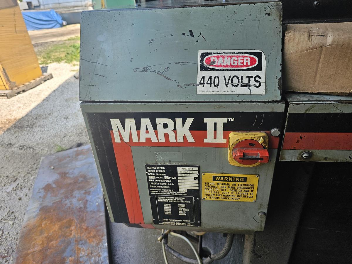 Used 1995 Marvel Series 8 Mark II Vertical Tilt Frame Bandsaw 18" x 22" Capacity