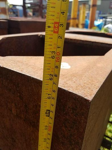 Used Stress Relieved Steel Tombstone 36″ W x 16″ Dp x 60″ H w/Drilled & tapped holes