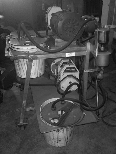 Used 2x Masterflex Easy-Load Peristaltic Pump Model #: 900-1079 mounted on cart