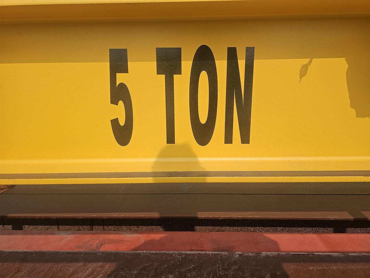 Used 5 Ton Crane Werks 45' x 120' Free Standing Overhead Bridge Crane & RM Hoist