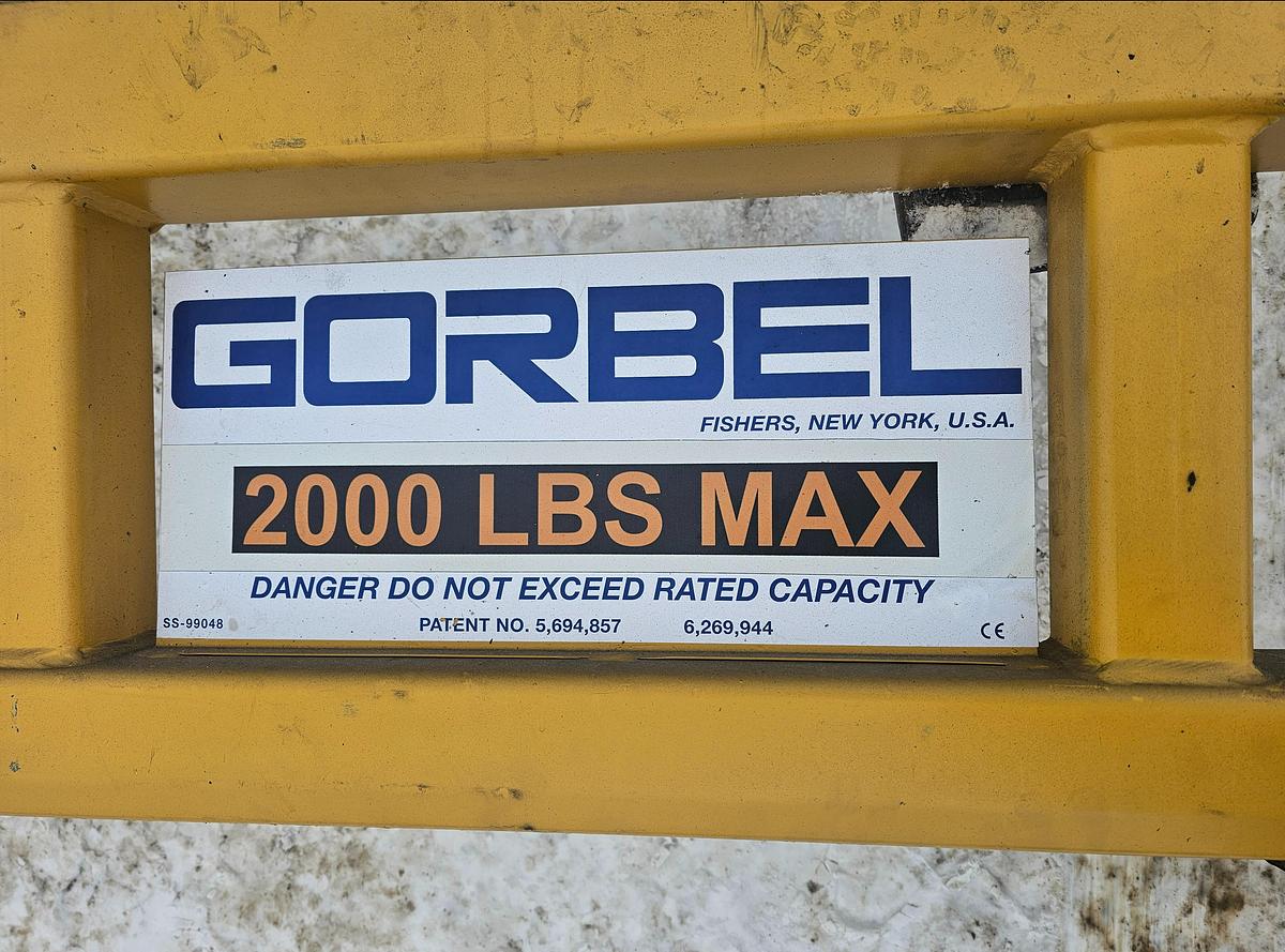 Used 1 Ton Gorbel Modular Workstation Bridge Crane 17' Span x 37' Runway & 1 Ton Demag Electric Chain Hoist