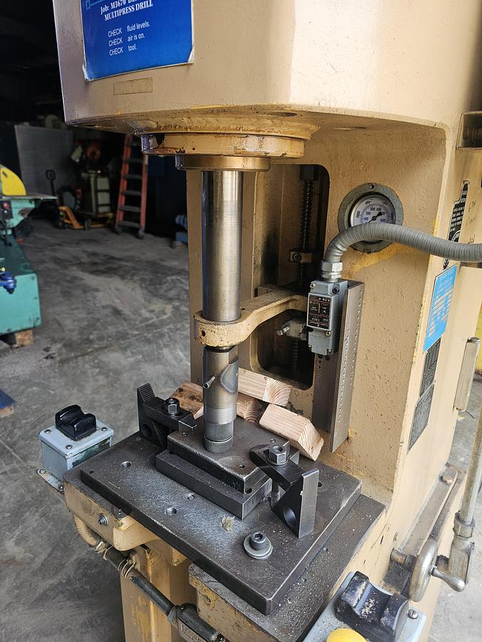 Used 6-Ton Denison Multipress R065MC202D266C218A12A201S220 Hydraulic C-Frame Bench Press