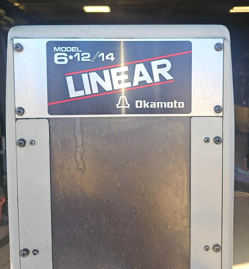 Used 6" x 12" Okamoto Linear 6-12/14 Manual Hand Feed Surface Grinder & Mag. Chuck