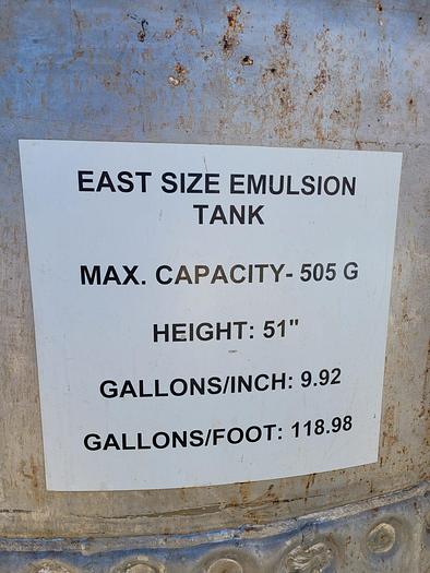 Used Brighton 505 Gallon 304 SST Jacketed Mixing Tank Station w/Emulsion Mix & Pump