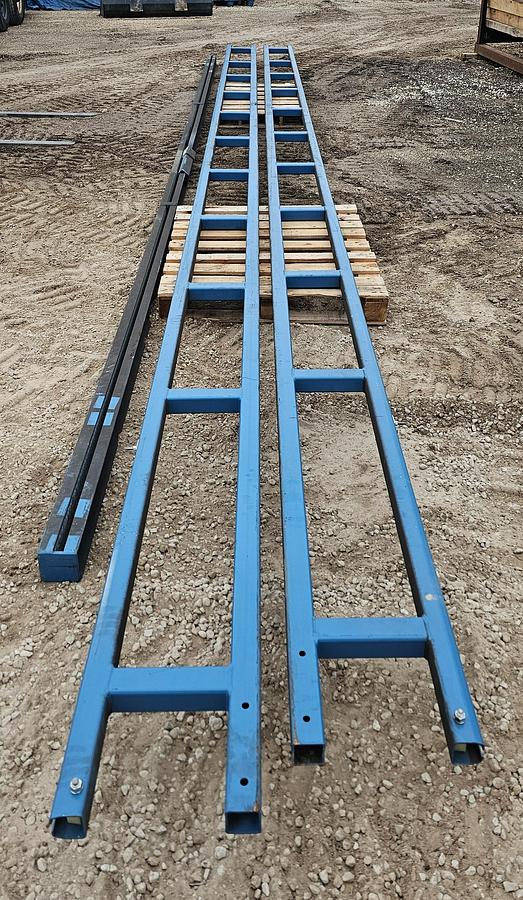 Used 25' Span x 32' Runway Gorbel 250# Freestanding Bridge Crane System & Anver 100# Vacuum Lift 