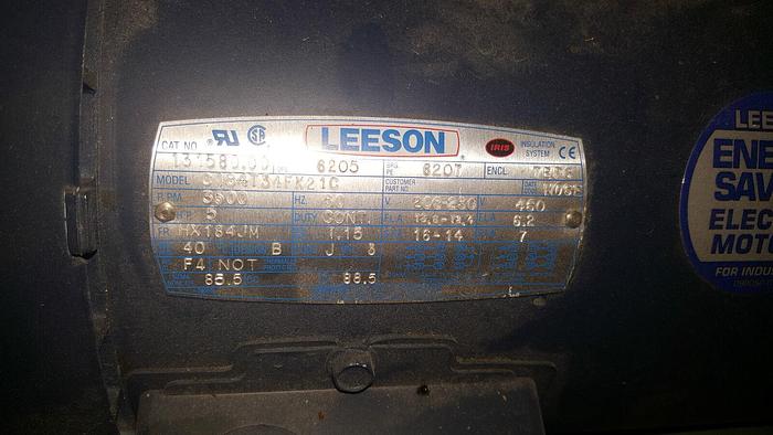 New 5 Hp Leeson Electric Pump/Motor Combo #131580.00 208-230/460V, 3 ph, 60 Hz