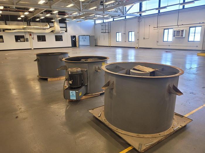 Used Hartzell 48” 20 HP Belt Drive Axial Ventilation Fan 49,000 CFM Flow Rating