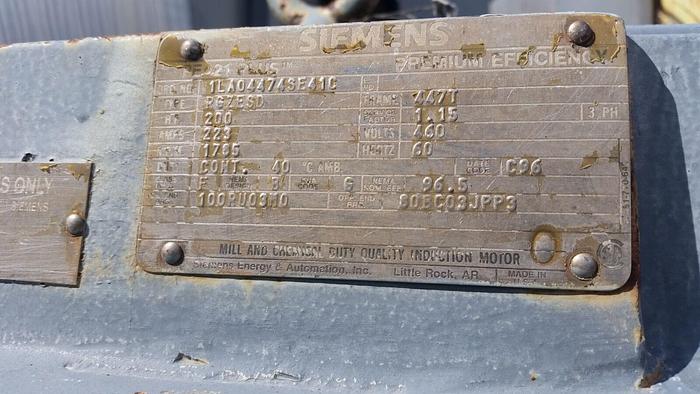 Used 18600-35000 CFM Hartzell 200 Hp Electric Paddle Whl Fan #054-50-AHZ346″ WC/SP