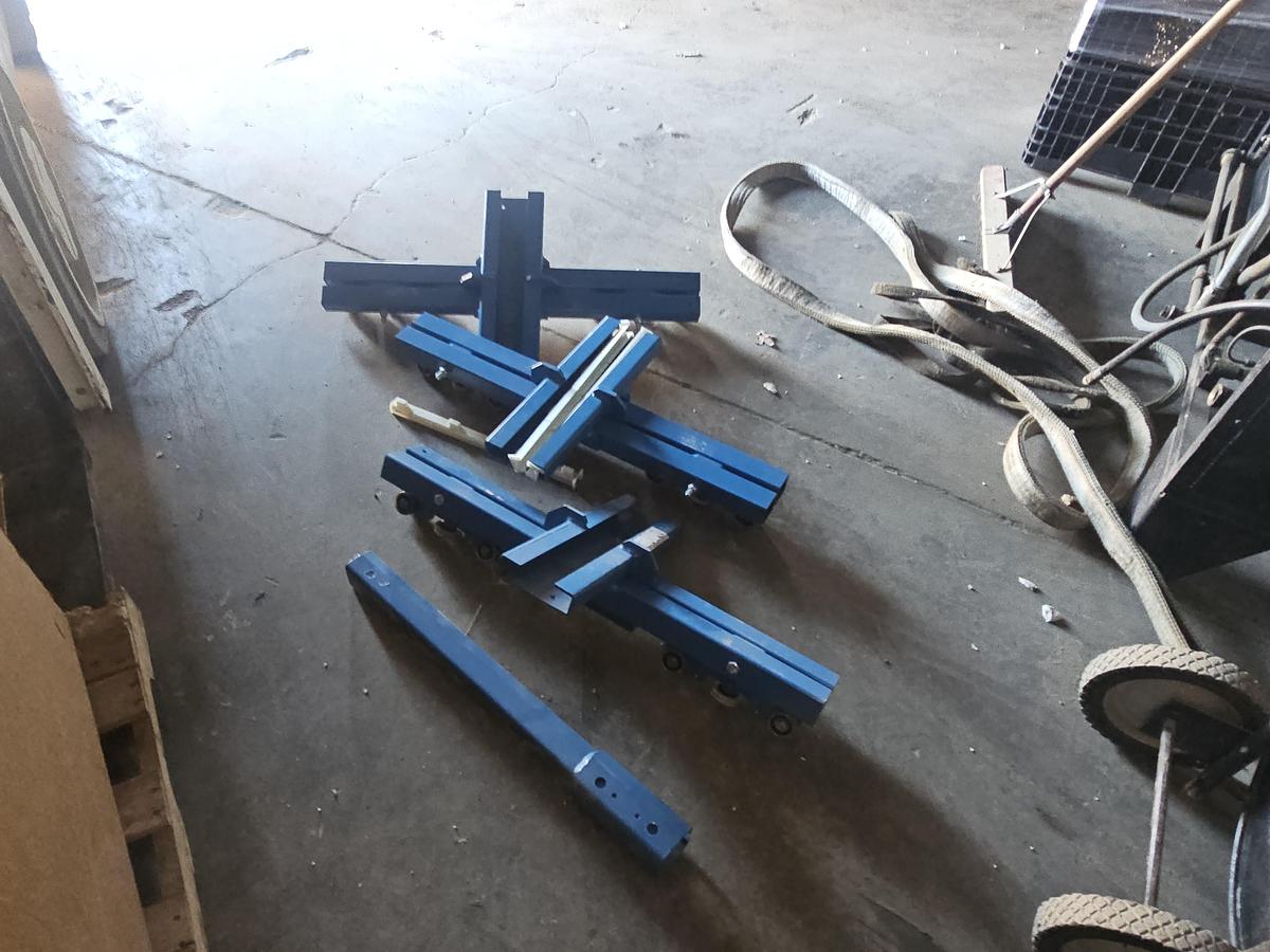 Used 250# Gorbel Twin Bridge Freestanding Crane 26' Span x 45' Runway w/ Schmalz 50 Kg Vacuum Lift Systems 