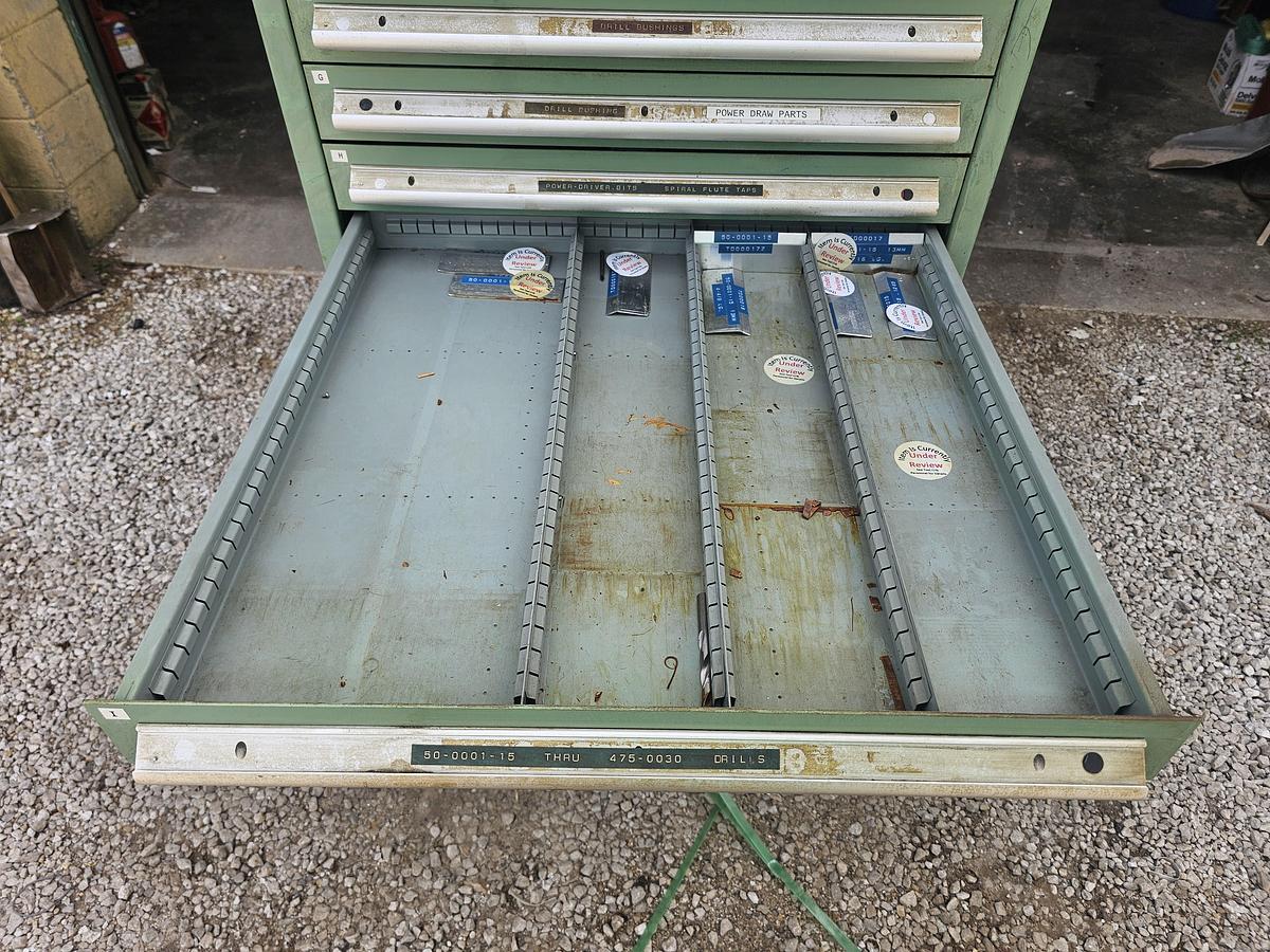 Used 16 Drawer Nu-Era Automator Modular Ball Bearing Tooling Cabinet 28.5" x 28.5" x 60"