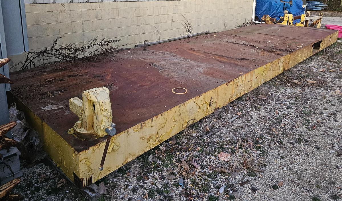 Used 300" Long x 83" Wide x 1-3/4" Thick H.D. Steel Surface Set-up/Welding/Work Table