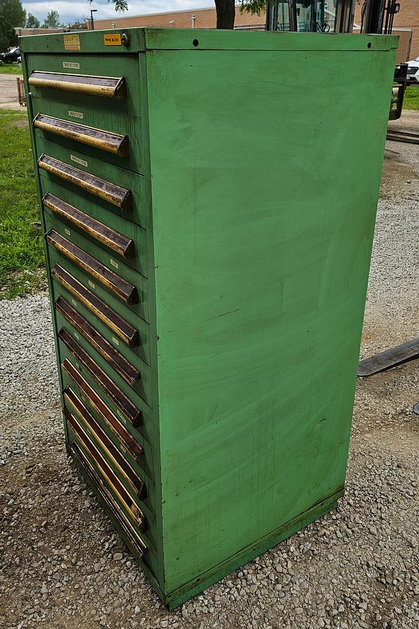 Used 12 Drawer Equipto Industrial Parts Storage Tooling Cabinet 30" x 28" x 57"