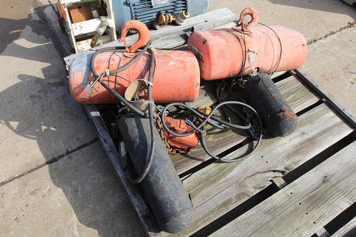 Used 2 Ton CM #5201H Lodestar XL Electric Chain Hoist 460V-3-60, 15′ Lift – 18 FPM