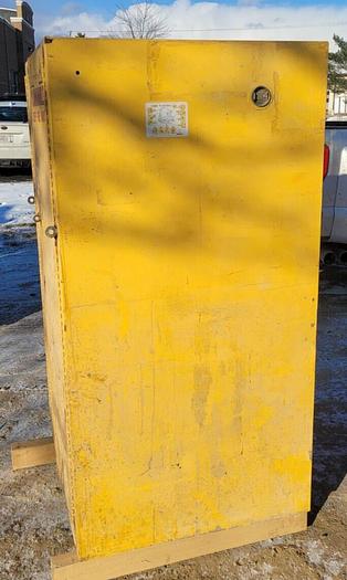 Used Justrite 25600 2-Door Hazardous Fireproof Cabinet 60 Gallon 34'' x 34'' x 65''