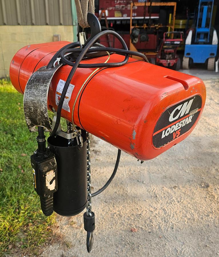 Used 1 Ton Lodestar VS Electric Chain Hoist Model L, 16 FPM Lift Speed, 440-480V 3 Phase