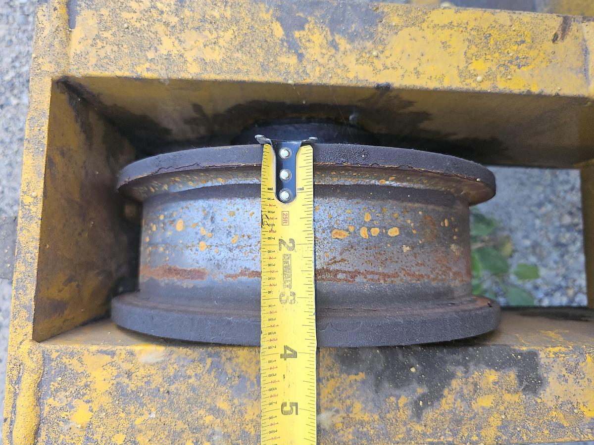 Used 58' Span x 100' Run Uesco 5 Ton Double Girder Freestanding Bridge Crane w/Top Running RM Spacemaster Hoist