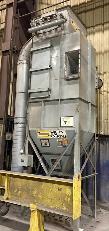 Used 6,000 CFM Scientific Dust Collectors Baghouse Dust Collector & 15 Hp Blower