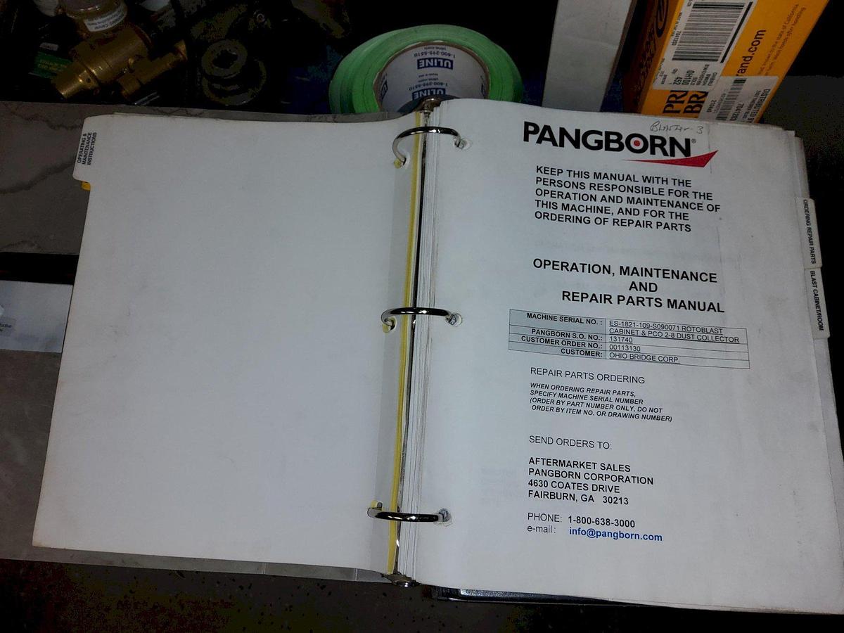 Used Pangborn ES-1921-109 Rotoblast | 4-Wheel (100HP) Pass-Thru Blaster & Dust Collector 