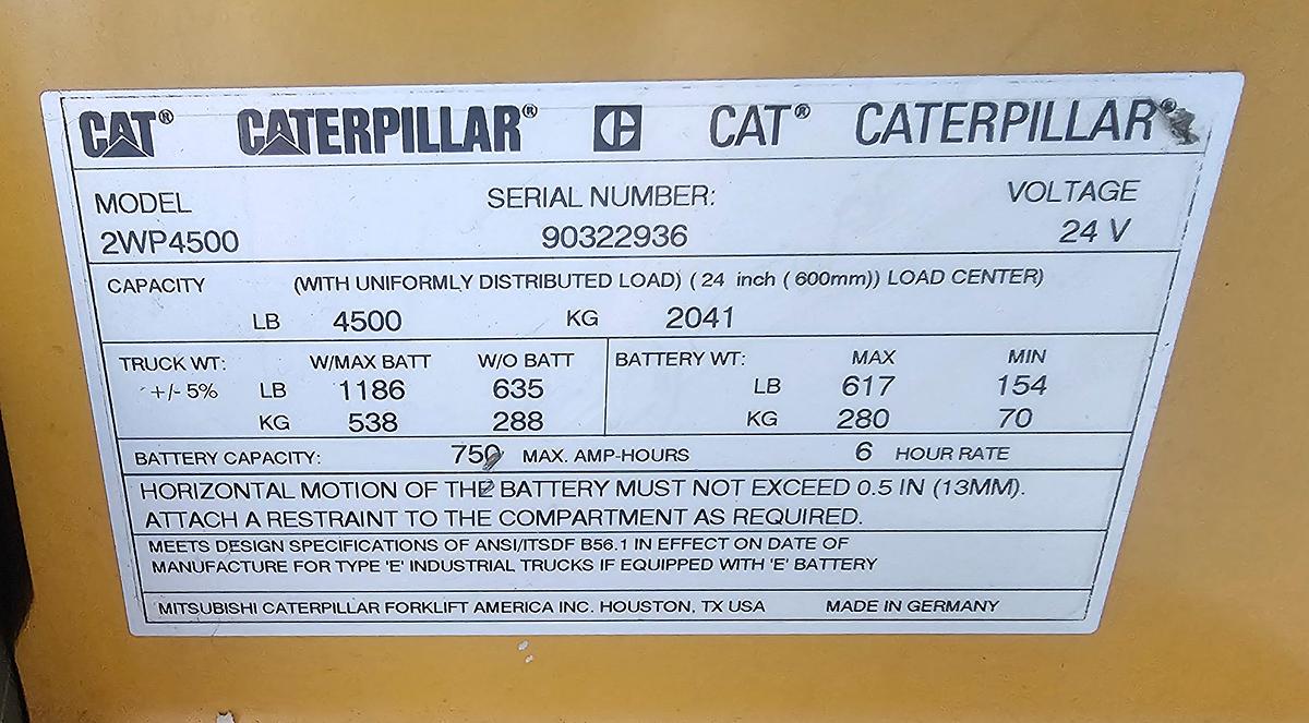Used 2003 Caterpillar 2WP4500