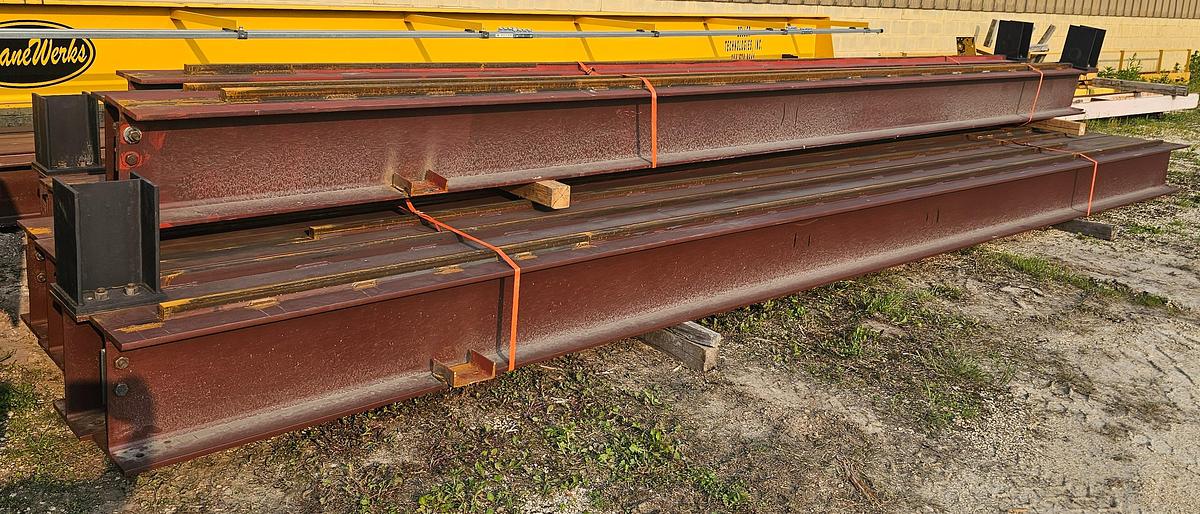 Used 5 Ton Crane Werks 45' x 120' Free Standing Overhead Bridge Crane & RM Hoist