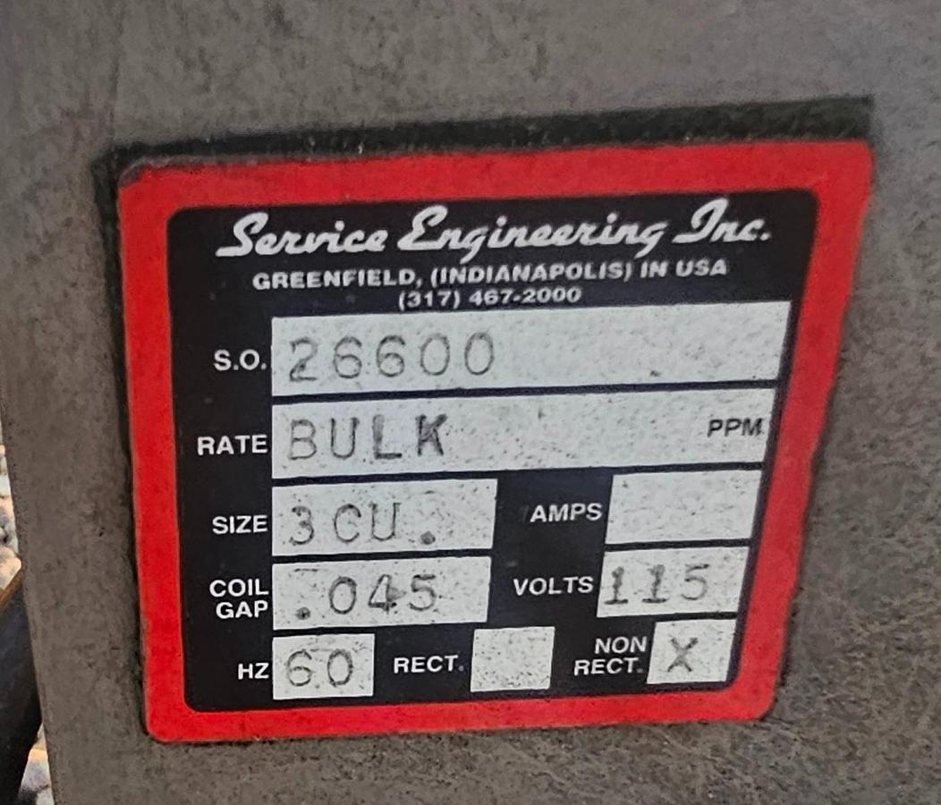 Used 6' Service Engineering Co. Stainless Steel Variable Speed Incline Feed Conveyor 8" Wide Belt