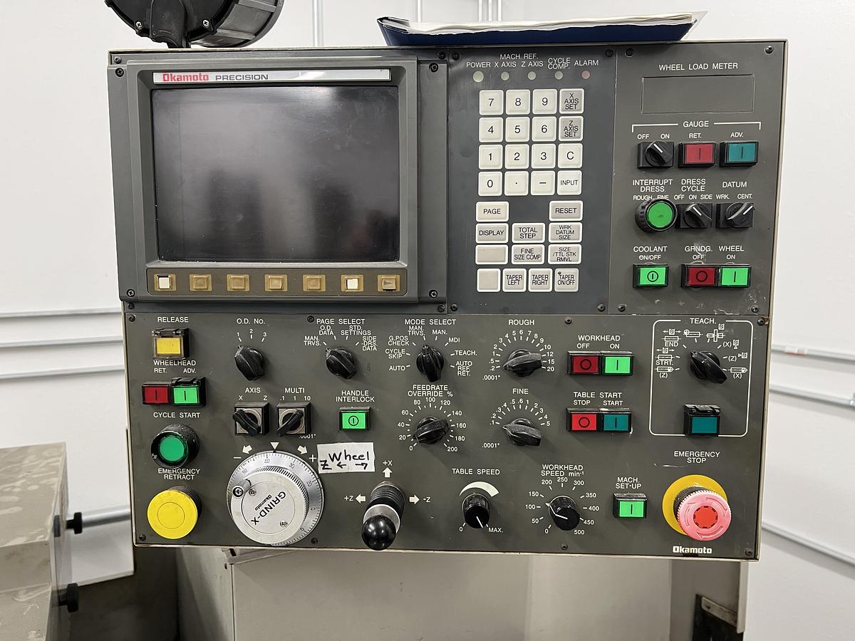 Used 12" x 36" Okamoto OGM-1236UB CNC Universal ID/OD Grinder Fanuc 21-GA MDI Control