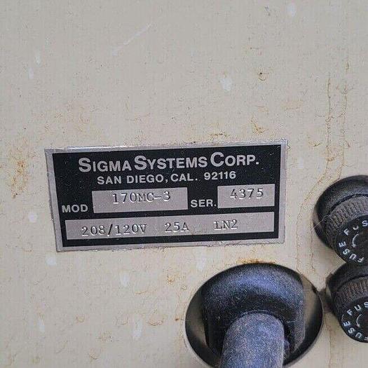 Used Sigma Systems 170MC-3 Environmental Temperature Nitrogen Chamber -40 to 200*C