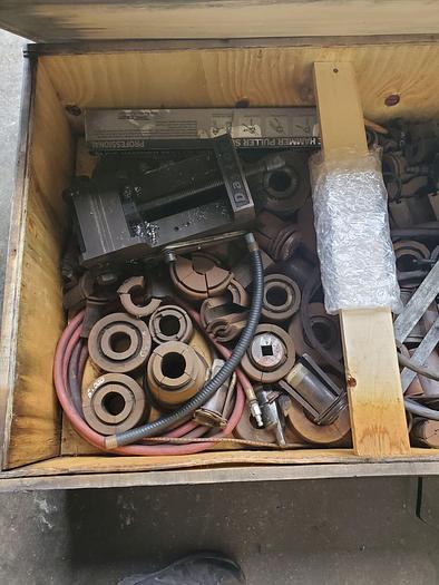 Used Hydraulic Pipe Expanding Machine w/Enerpac Pump & Cylinder (LOTS OF TOOLING)