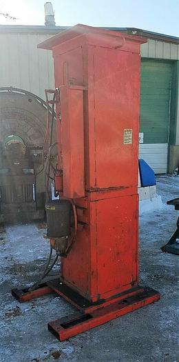 Used 5 Hp Vertical Hydraulic Safety Compactor for Crushing 5 & 35 Gallon Drums/Cans