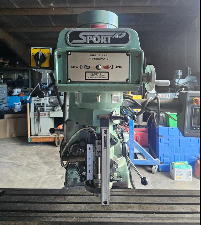 Used 3 Hp Southwestern Industries 2-Axis Sport K3 CNC Variable Speed Knee Mill, 10" x 50" Table