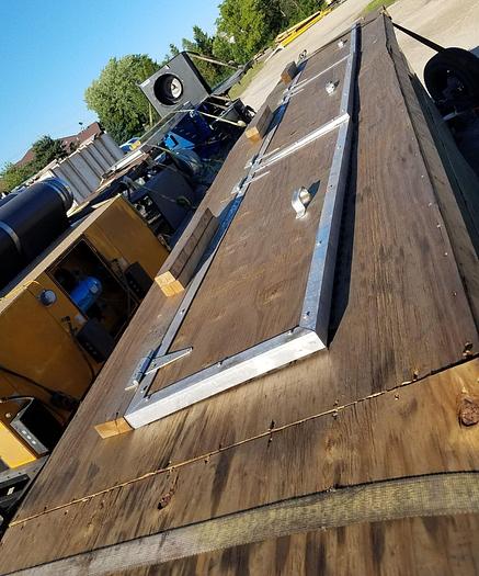 Used Almco #V32 – 32 Cubic Ft 120″ x 20″ x 24″ Vibratory Tub Finishing Machine A1 Liner