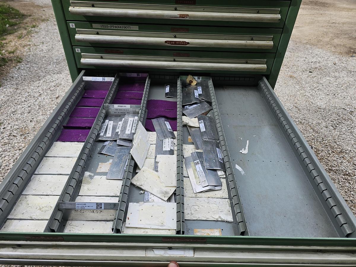 Used Nu-Era 15 Drawer Automator Ball Bearing Tooling Cabinet 28.5" x 28.5" x 60"