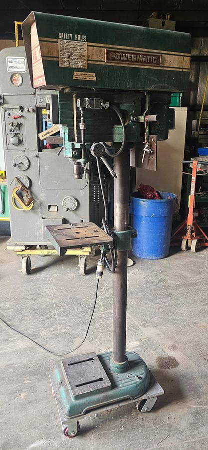 Used 15" Powermatic 1150 Pedestal Mounted Drill Press 110/120-208V, 1 ph 