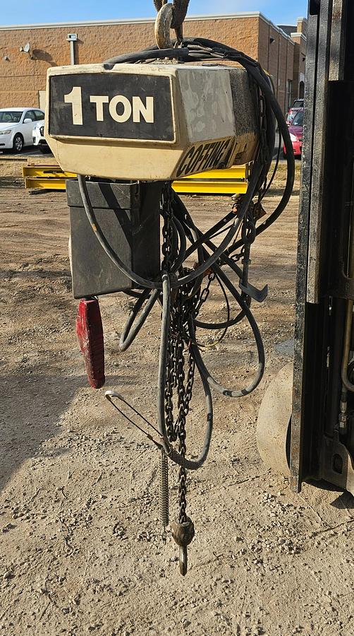 Used Coffing EC Series 1-Ton Heavy-Duty Electric Chain Hoist | 2000 lb Cap.