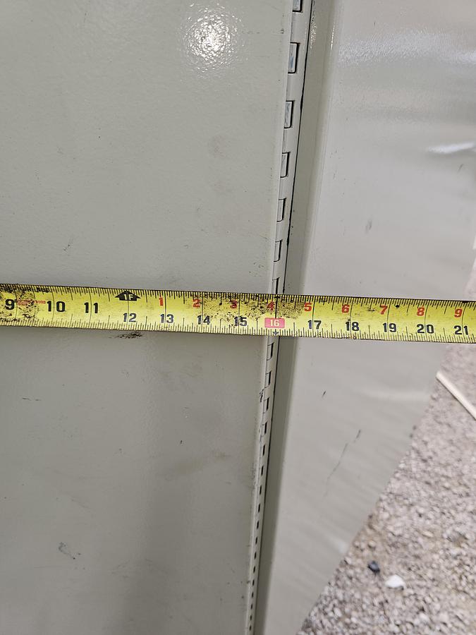 Used 72" x 16" Twin Door Heavy Duty Electrical Control Enclosure Cabinet 