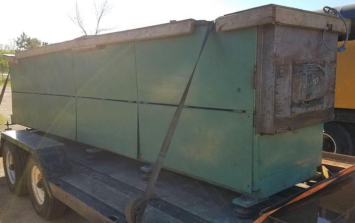 Used Almco #V32 – 32 Cubic Ft 120″ x 20″ x 24″ Vibratory Tub Finishing Machine A1 Liner