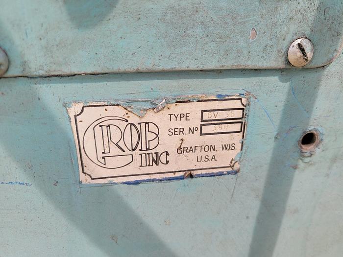 Used Grob 6v-36 Industrial 36” Vertical Bandsaw w/RW-A Blade Welder & Extra Blades