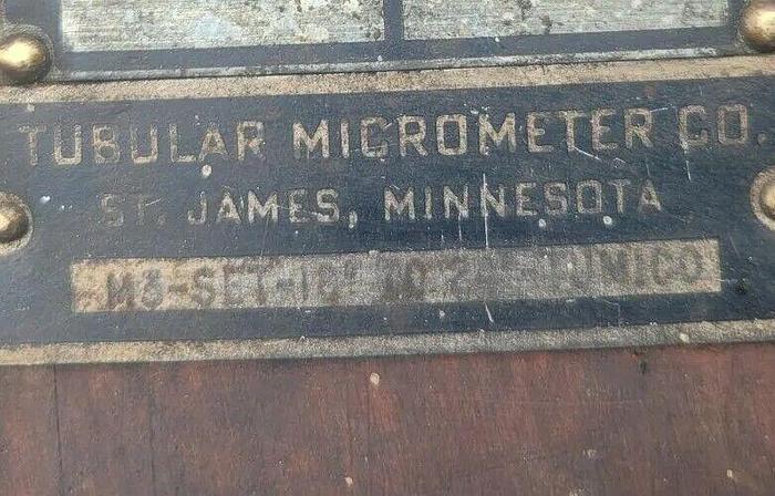 Used Tumico Tubular Micrometer Co. 20" thru 25" Precision Micrometer w/Standards