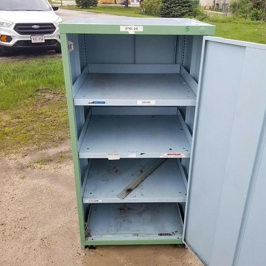 Used 3x: 60" TALL Stanley Vidmar Single Door Storare Cabinets w/Shelves 30" x30" x60"