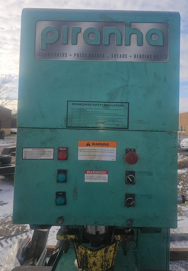 Used 110 Ton Capacity Piranha PII-110 Hydraulic Dual Operator Ironworker
