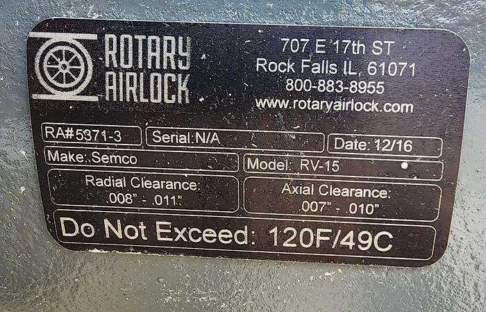 18" Semco RV-15 304 Stainless Steel Rotary Airlock - Body Only - 14" x 14" Outlet 