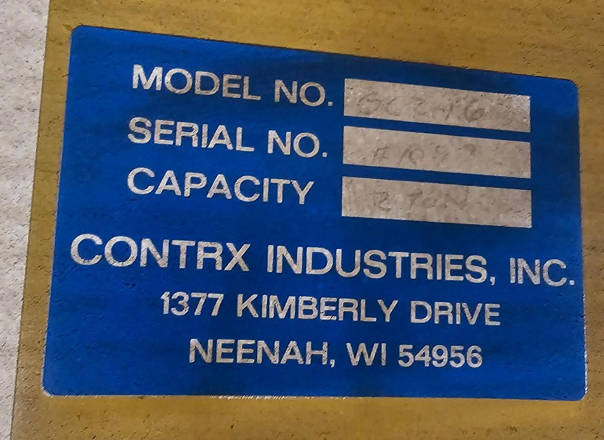 Used 2 Ton Contrx Cranes 17' Span Fixed Height Gantry Crane & Budgit Electric Hoist