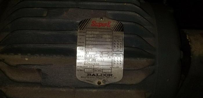 Used Worthington Model #: D814 Pump w/ Baldor Super E 7.5 Hp Motor