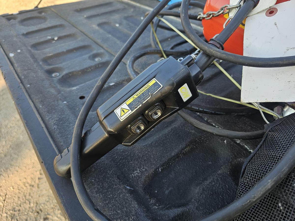 Used 500# Gorbel Freestanding Jib Crane 8' Under Beam x 100" Arm Length & CM Hoist