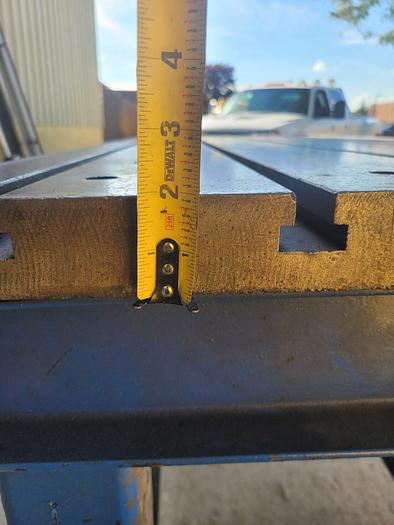 Used 60” x 30” x 2” Thick Large T-Slot Setup Table