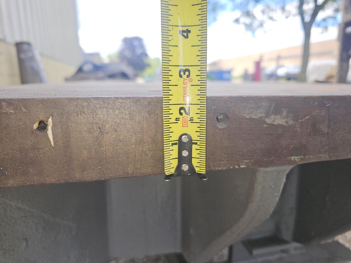 Used 6' x 42" Heavy Duty 2" Thick Top Cast Iron Setup Fixture Table