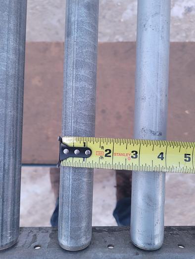 Used 66” x 18” Wide Gravity Feed Steel Roller Conveyor 1 3/4” Dia. Rollers