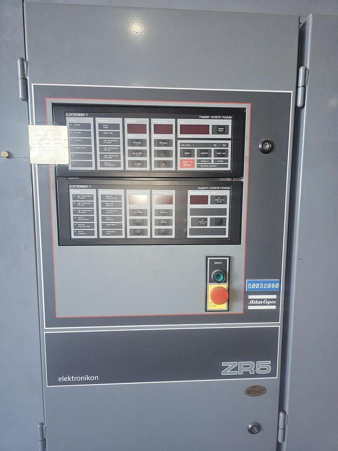 Used 450 Hp Atlas Copco ZR5 Oil Free 2050 CFM Rotary Screw Air Compressor - 72401 Hours